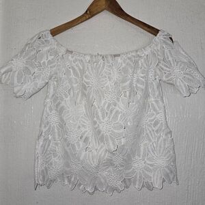 Dizzy White Off-Shoulder Ruffled Blouse